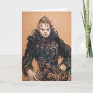 Carte Toulouse-Lautrec - Femme au boa noir