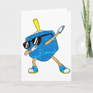 Carte Toupie qui dabe pour Hanukkah Danse de Chanukah po