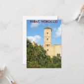 Carte Tour à Rabat, Maroc (Devant/Arrière en situation)