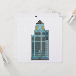 Carte Tour Aqua : Autocollant d'élégance Art déco