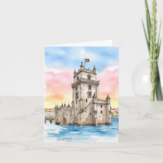 Carte Tour Belem Lisbonne Portugal (Devant)