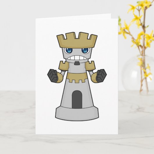 Carte Tour d'échecs Jeu d'échecs (Fleur jaune)