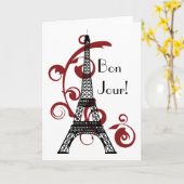 Carte Tour Eiffel (Fleur jaune)