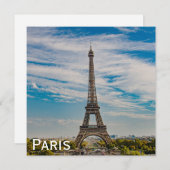 Carte Tour Eiffel à Paris (Devant / Derrière)