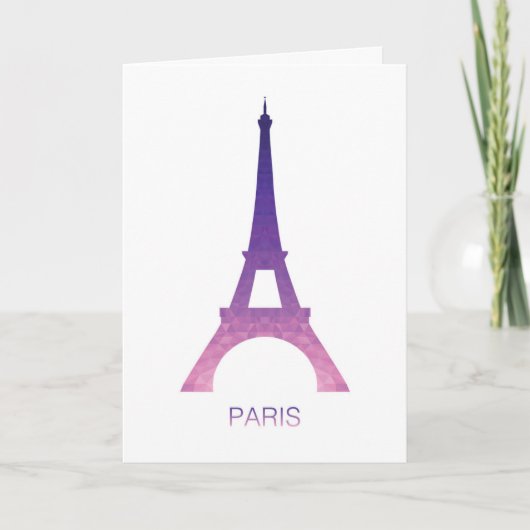 Carte Tour Eiffel Abstraite (Devant)