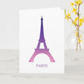 Carte Tour Eiffel Abstraite (Fleur jaune)