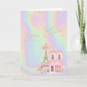 Carte Tour Eiffel Anniversaire Holographique Parisien