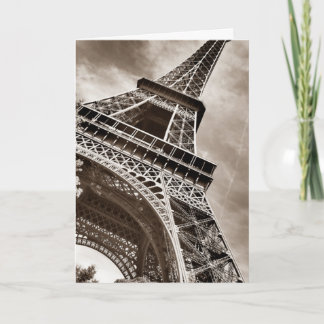 Carte Tour Eiffel couleur sépia Paris