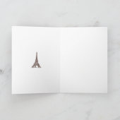 Carte Tour Eiffel et ballon à air chaud (Intérieur)