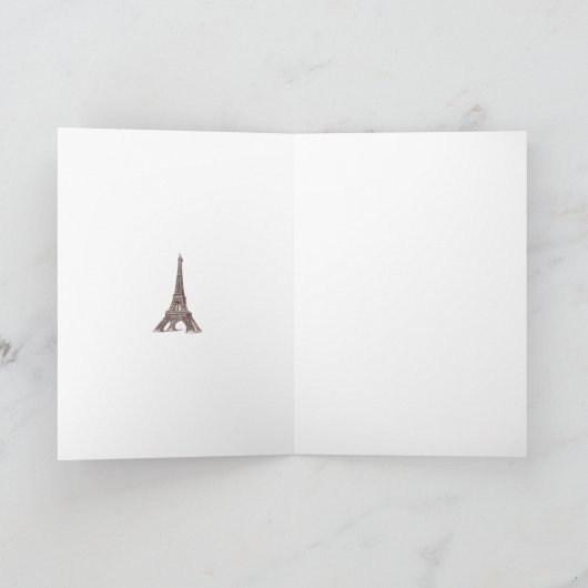 Carte Tour Eiffel et ballon à air chaud (Intérieur)