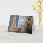 Carte Tour Eiffel, J'Adore (Fleur jaune)