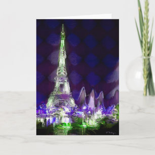 Carte Tour Eiffel par nuit (carte)