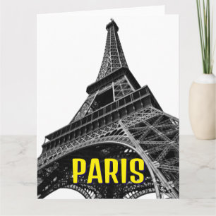 Carte Tour Eiffel Paris Travel Vintage Retro Art