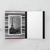Carte Tour Eiffel Paris vintage (Intérieur)