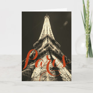 Carte Tour Eiffel Paris Vintage Vieux Paris Historique