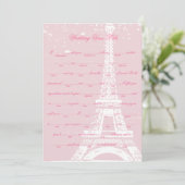 Carte Tour Eiffel rose Mariage Vows Libs Jeu (Debout devant)