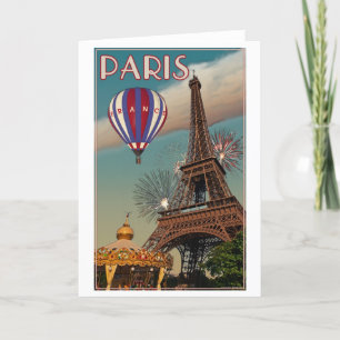 Carte Tour Eiffel vintage
