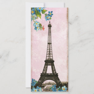 Carte Tour Eiffel vintage Paris Signets