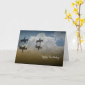 Carte Tour rêveur, anniversaire (Fleur jaune)