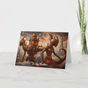 Carte Tour Steampunk avec sculptures de femmes pour anni