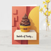 Carte Tourbillon de Chocolat Sucré (Fleur jaune)