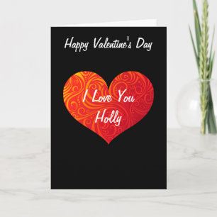 Carte tourbillonnant Heart Valentine