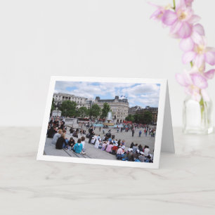 Carte Touristes à Trafalgar Square, Londres, Angleterre
