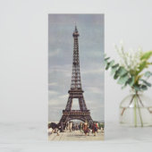 Carte Touristes vintages à la Tour Eiffel, Paris Vacance (Debout devant)