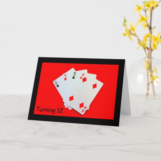 Carte Tourner À 12 Ans Est Une Grosse Affaire ! (Fleur jaune)