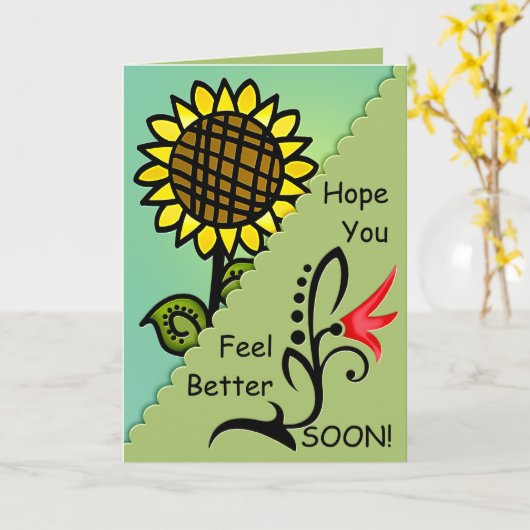 Carte Tournesol (Fleur jaune)