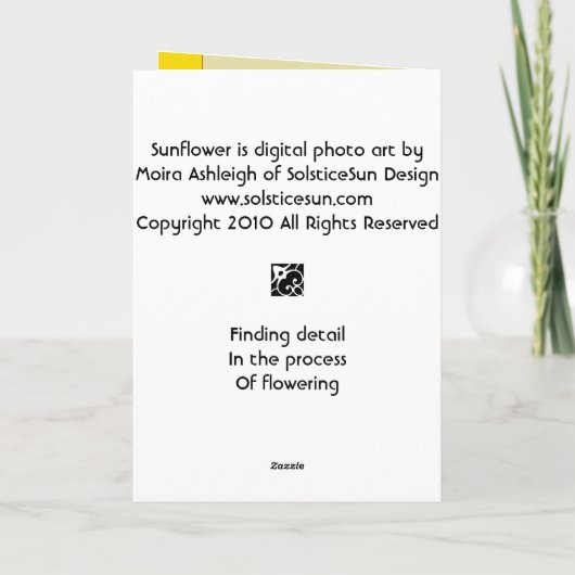 Carte Tournesol (Dos)