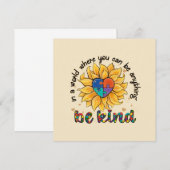 Carte Tournesol autiste (Devant / Derrière)