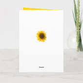 Carte Tournesol citation "Les fleurs sont du bonheur" (Dos)