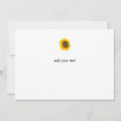 Carte Tournesol citation "Les fleurs sont du bonheur" (Dos)