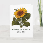 Carte Tournesol cultivé dans la grâce (Devant)