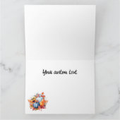 Carte Tournesol d'automne à l'aquarelle et citrouilles b (Intérieur)