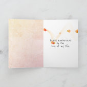 Carte Tournesol de coeur et coccinelle (Intérieur)