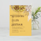 Carte Tournesol de moutarde épice rustique (Debout devant)