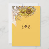 Carte Tournesol de moutarde épice rustique (Dos)