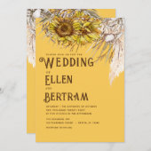 Carte Tournesol de moutarde épice rustique (Devant / Derrière)