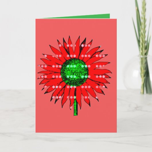 Carte Tournesol de Noël (Devant)