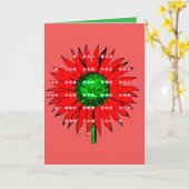 Carte Tournesol de Noël (Fleur jaune)