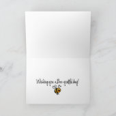 Carte tournesol de piste d'abeille - 92 ans (Intérieur)