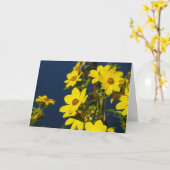 Carte "Tournesol des marais 1."Carte de voeux (Fleur jaune)