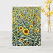 Carte Tournesol et champ Fleur sauvage (Fleur jaune)