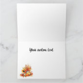 Carte Tournesol et citrouilles d'automne à l'aquarelle (Intérieur)