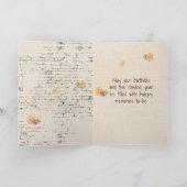 Carte Tournesol et colibri d'anniversaire (Intérieur)