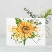 Carte Tournesol et libellule Thanksgiving (Debout devant)