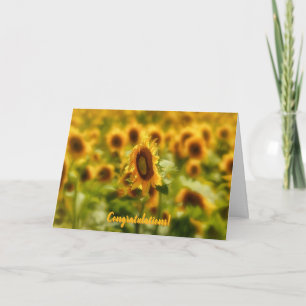 Carte Tournesol Félicitations Emploi Promotion Diplôme A