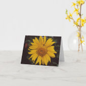 Carte Tournesol géant avec l'abeille, branches de pins v (Fleur jaune)